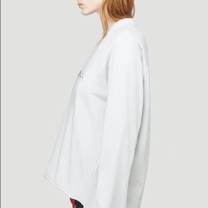 COPY - RICK OWENS X Champion Vega Split Sleeve Embroidered Logo Sweatshirt In G…